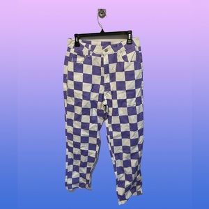 Lilac Checkered Pants